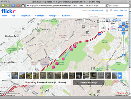 Flickr maps screenshot