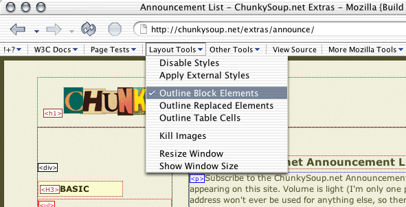 Screen grab of PNH Toolbar on OS X